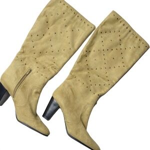 A.N.A A New Approach Tan Tall Faux Suede knee high boots Sz 8M